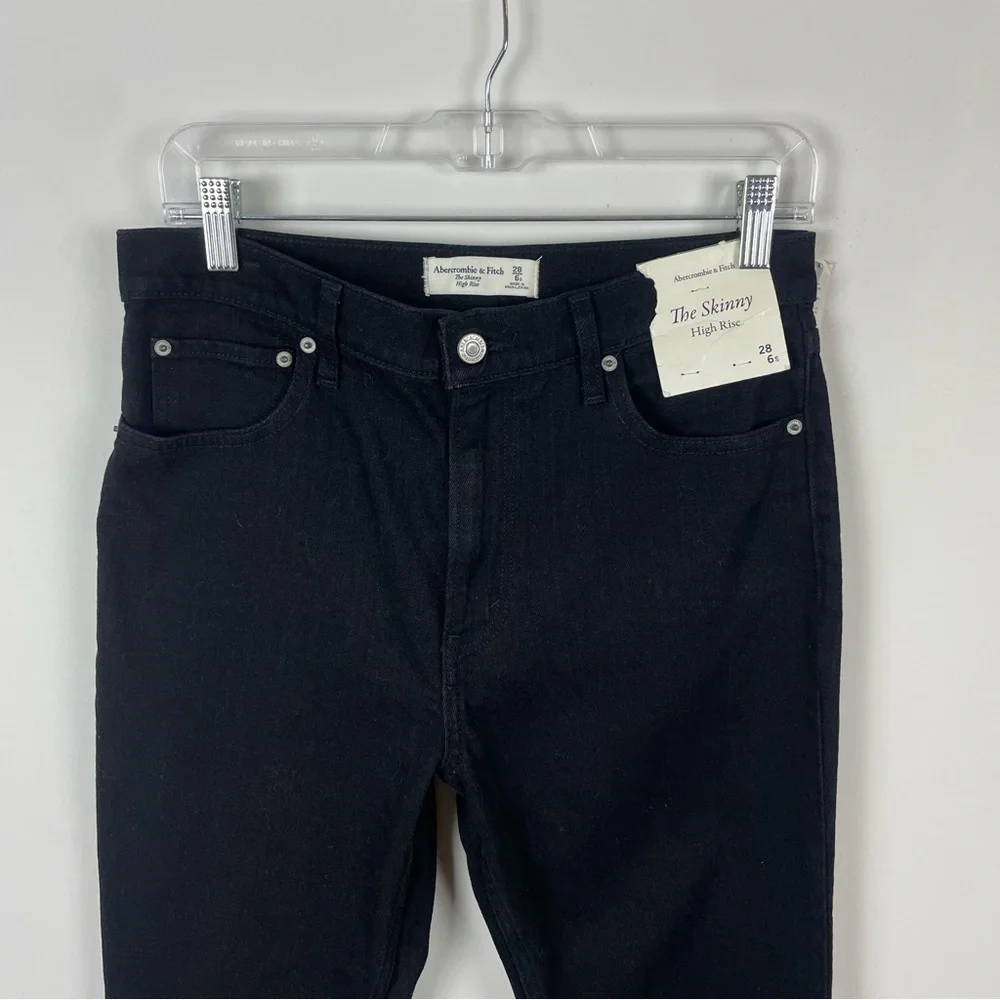 Abercrombie & Fitch The Skinny High Rise Black Size 28 Short - Picture 3 of 9